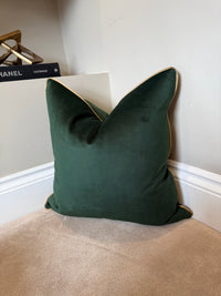 Green velvet bronze piping