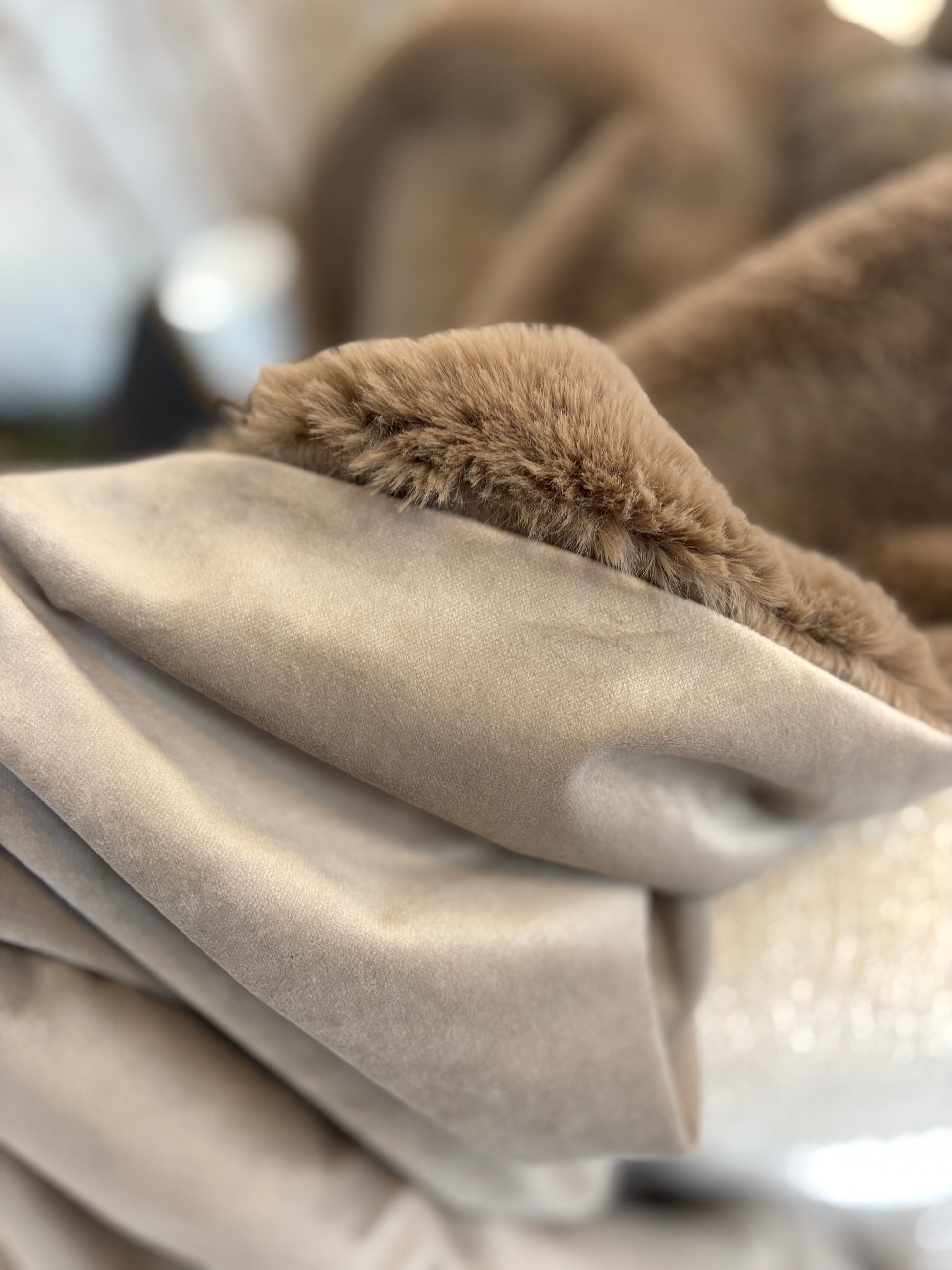 Fawn luxury faux fur throw limited edition