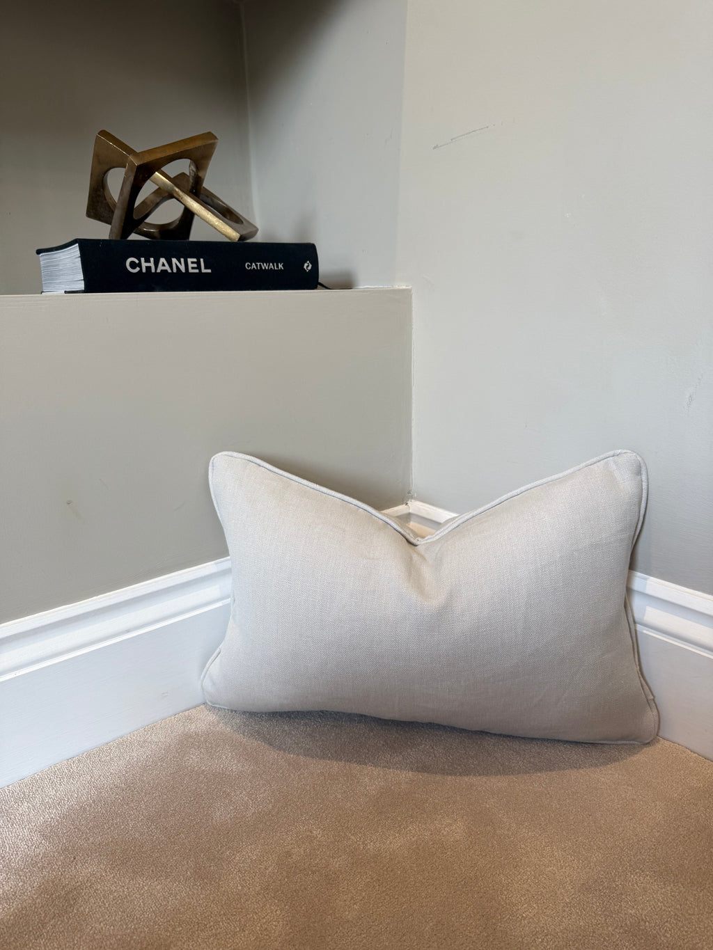 Antique linen rectangle