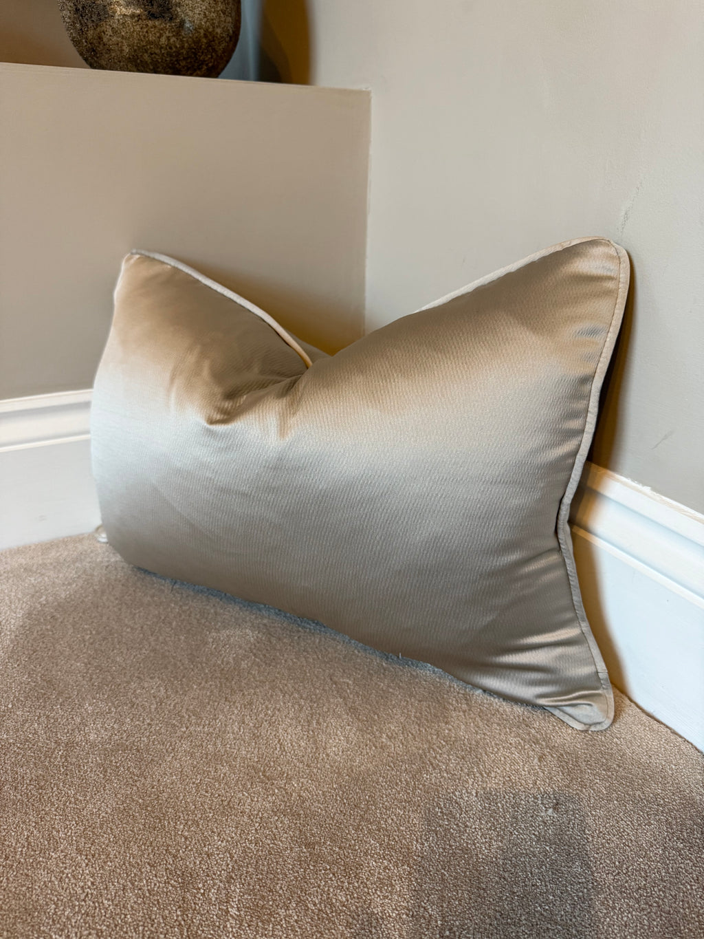 Taupe silver large rectangle