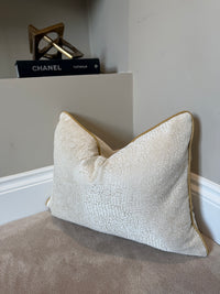 Sophia rectangle large gold piping