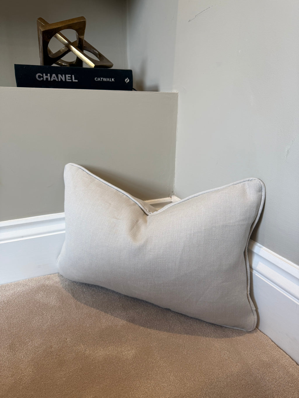 Antique linen rectangle