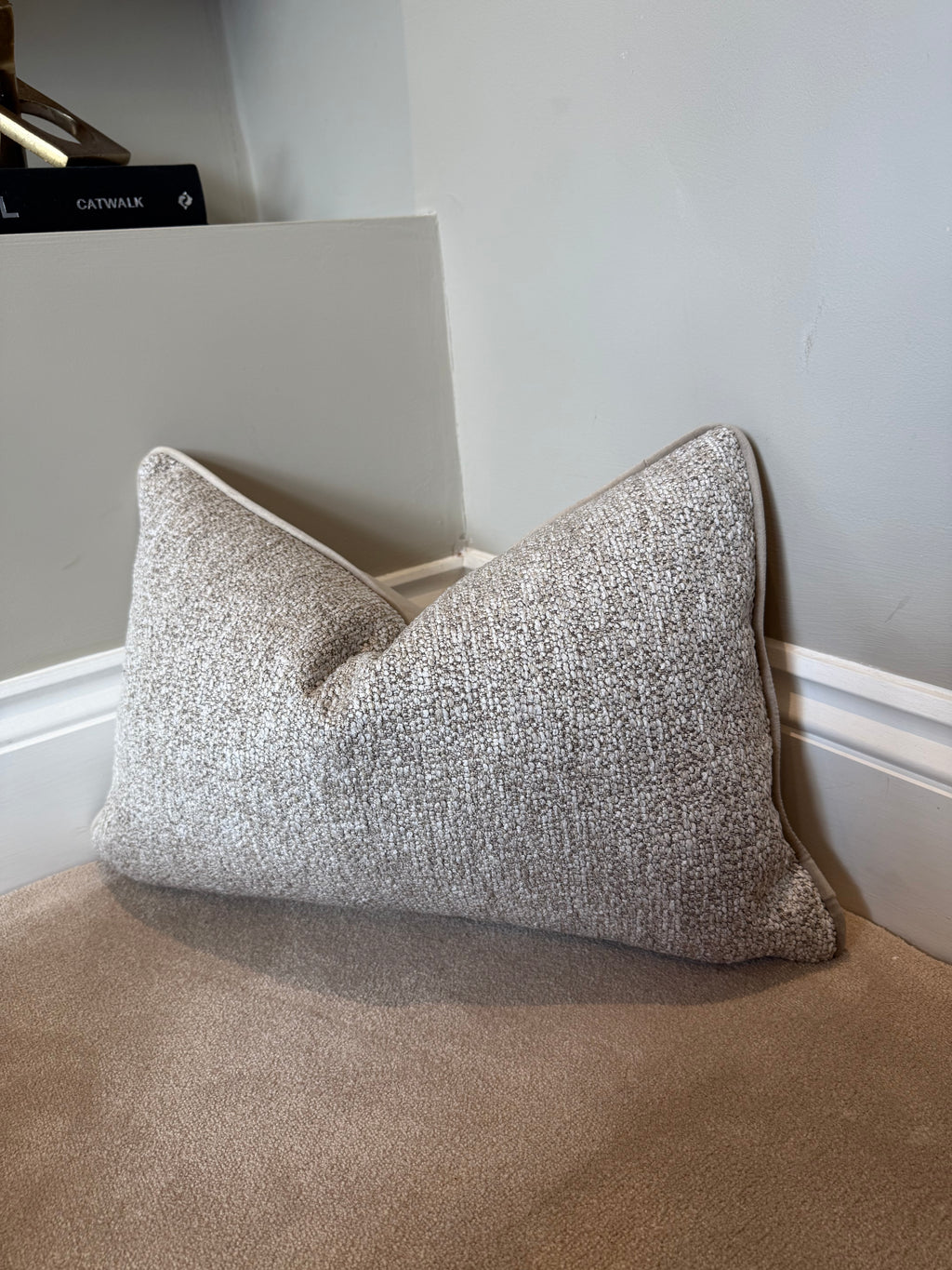 Beige mix Boucle putty large rectangle