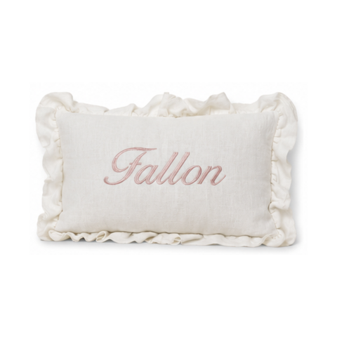 Linen ruffle edge