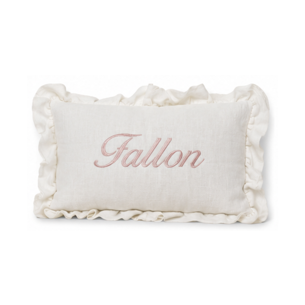 Linen ruffle edge