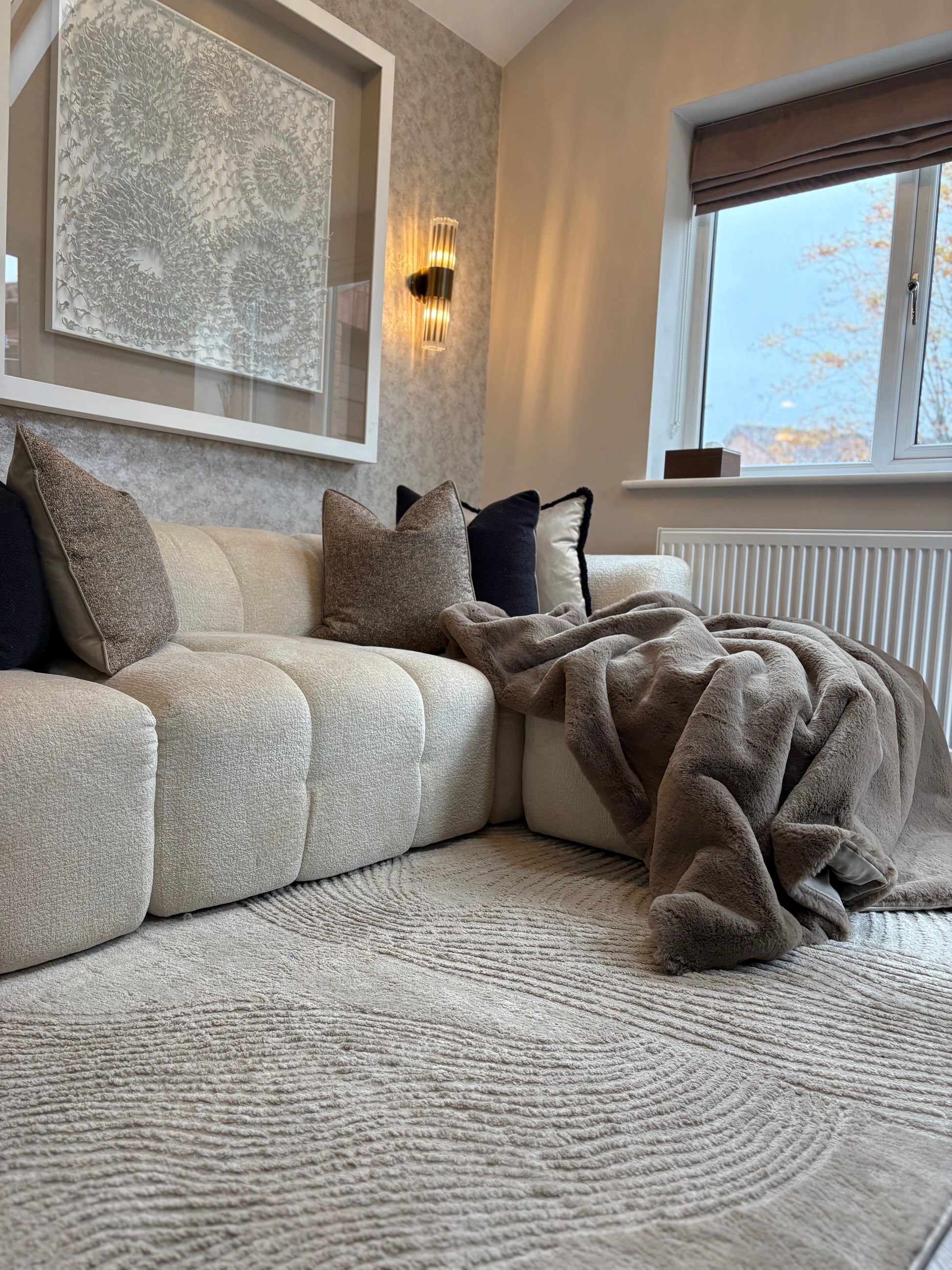 Fawn luxury faux fur throw limited edition