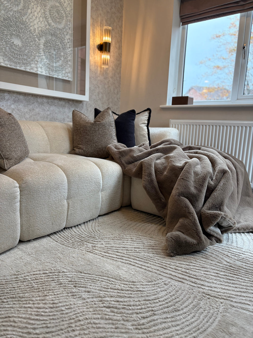 Fawn luxury faux fur throw limited edition