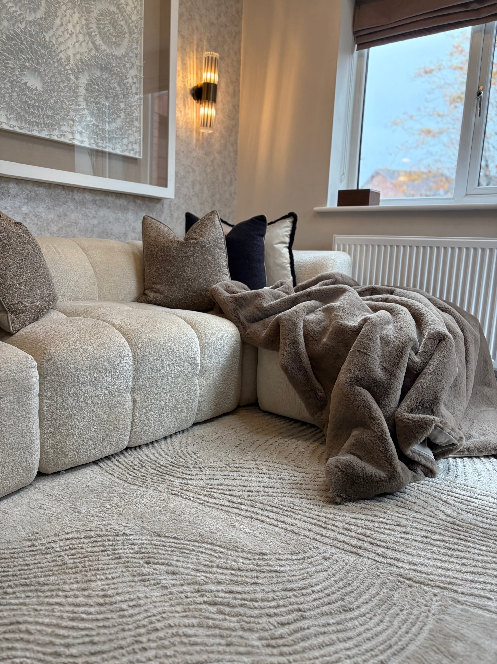 Fawn luxury faux fur throw limited edition