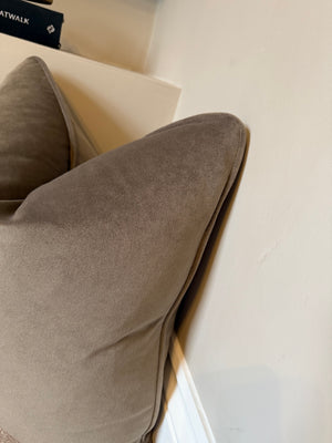 Taupe brown velvet 20” and 22” available
