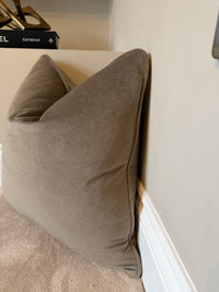 Taupe brown velvet 20” and 22” available