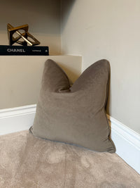 Taupe brown velvet 20” and 22” available