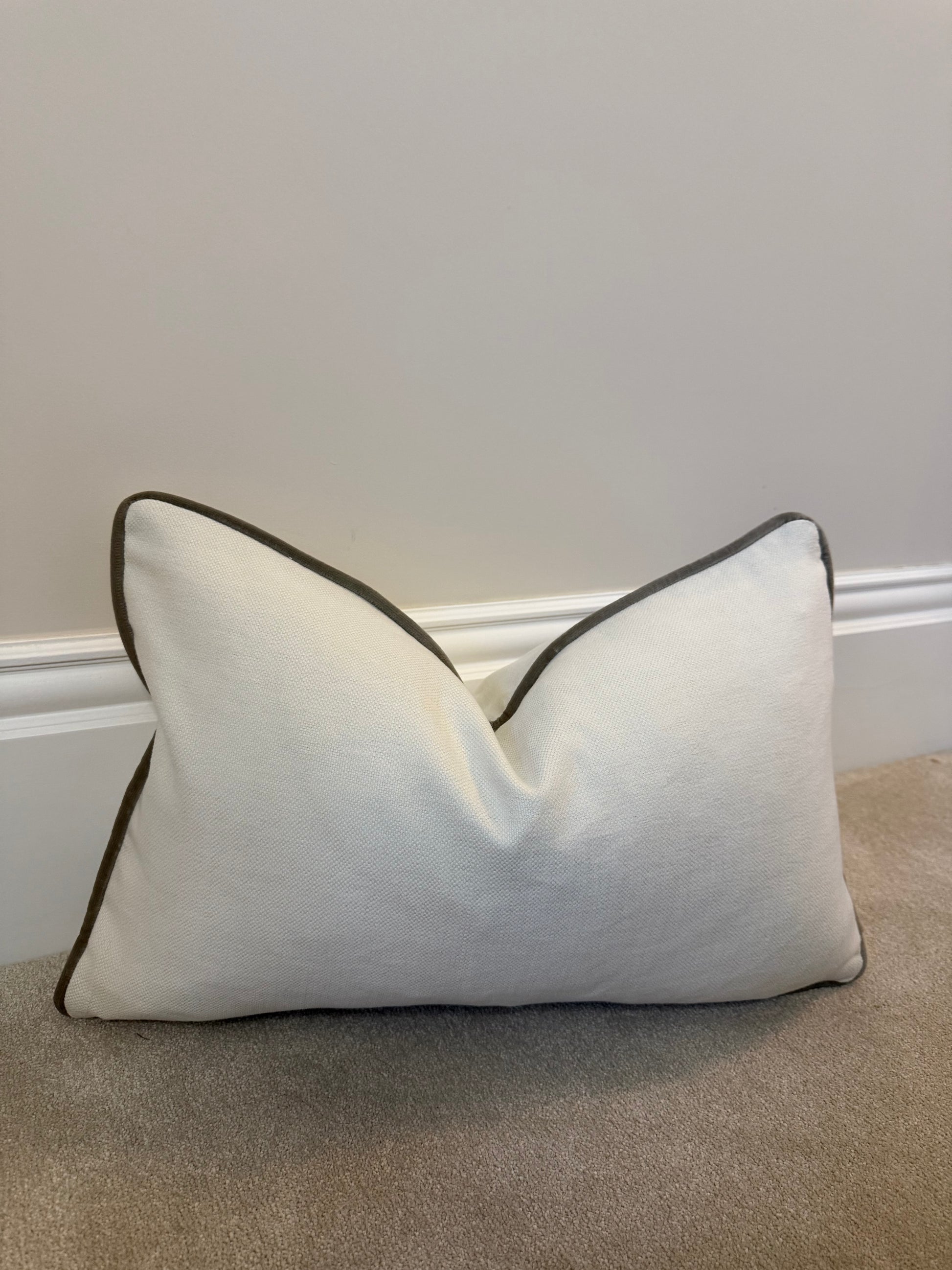 Cream Linen rectangle medium cover only