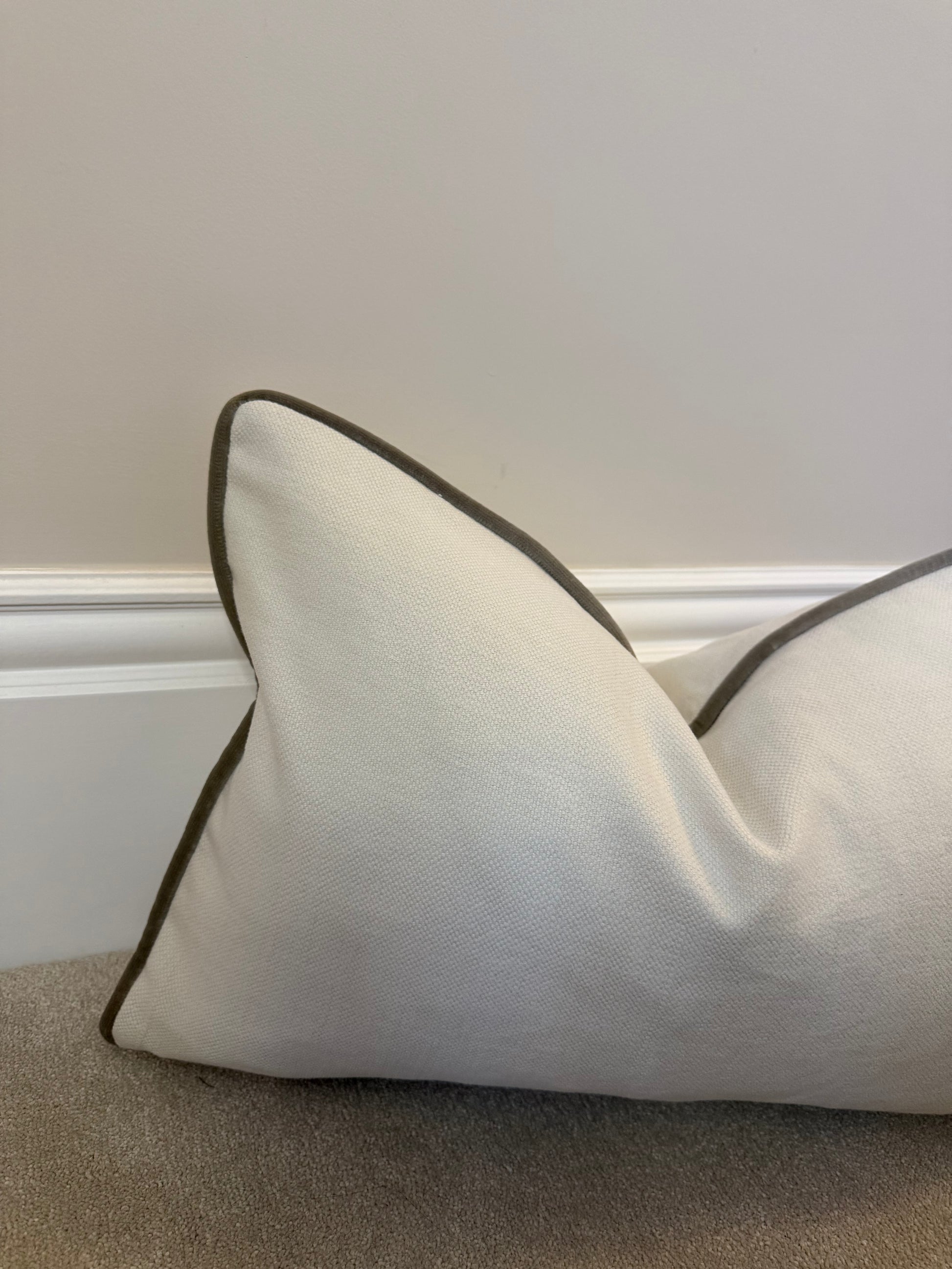 Cream Linen rectangle medium cover only