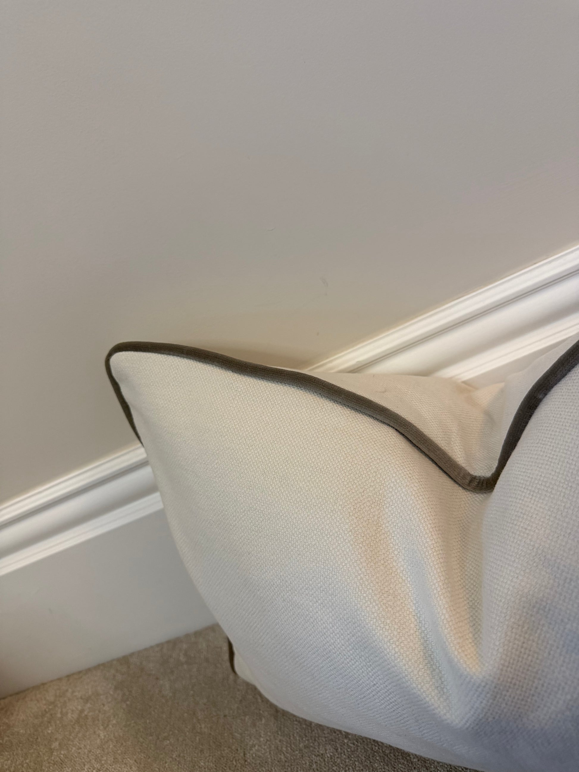 Cream Linen rectangle medium cover only