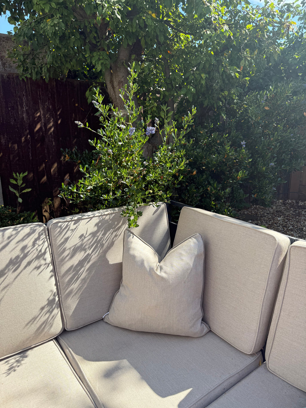 Luxury neutral outdoor cushion covers