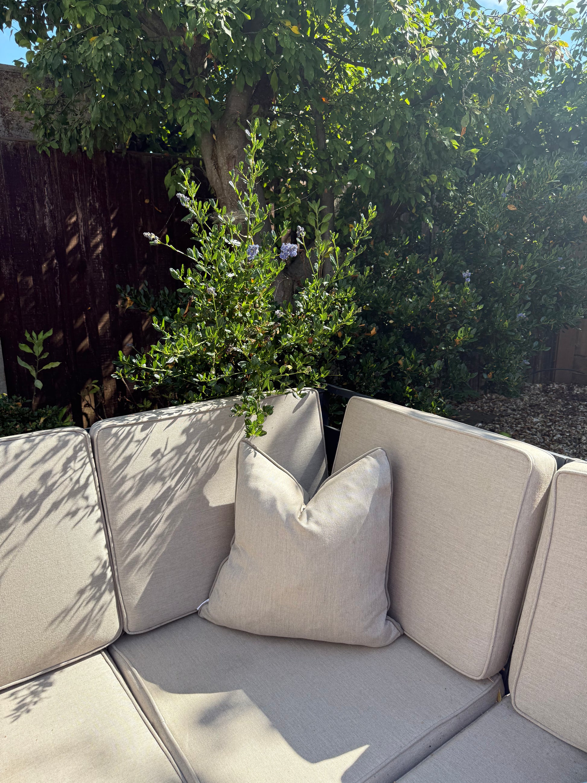Luxury neutral outdoor cushion covers