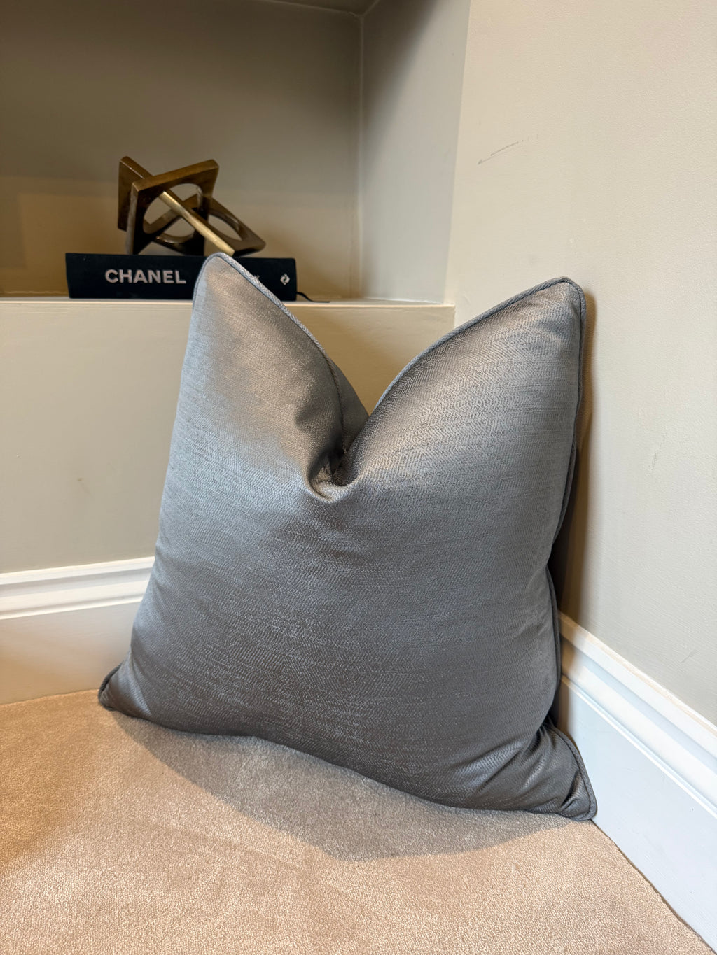 Grey sateen texture 22”