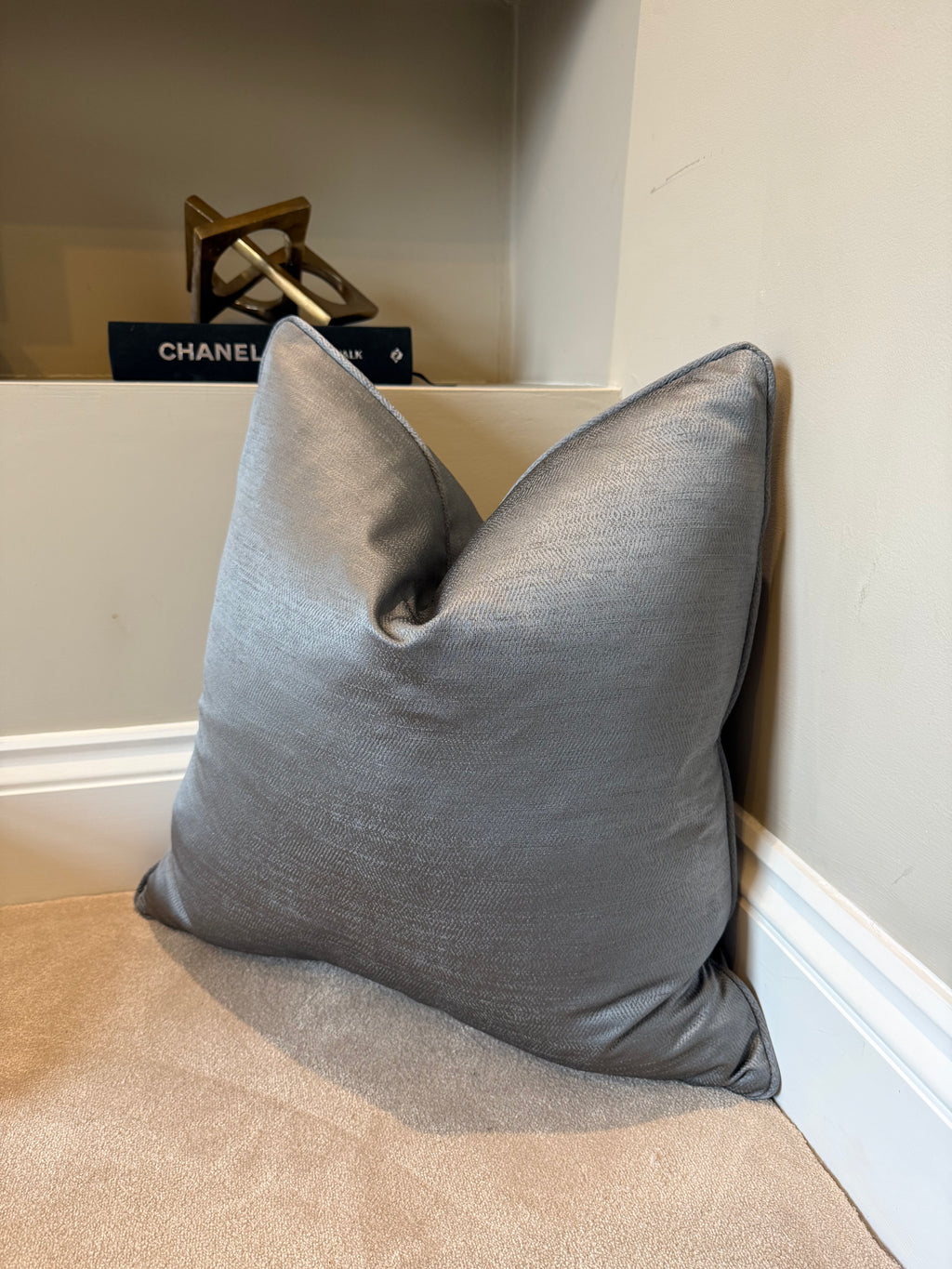 Grey sateen texture 22”